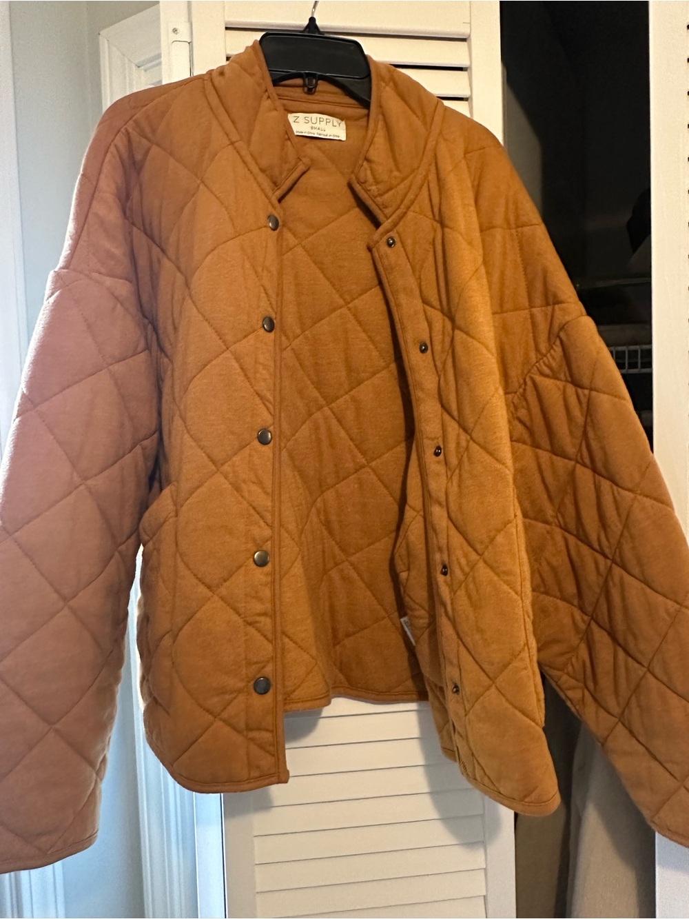 Z Supply Quilted Camel-Tone Puffer Jacket